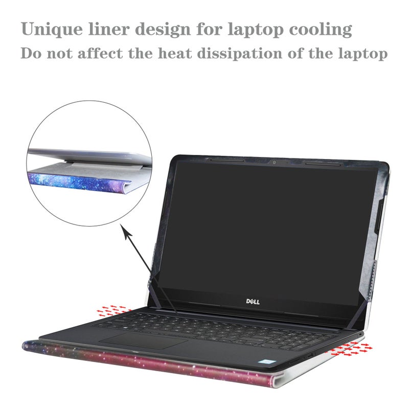 Alapmk Protective Case Cover for Dell Inspiron 15 3593 3595 3585 3584 3583 3582 3581 3580 3573 3567 3565 3568 3576 3573 3551 3552 3558 15.6" Laptop(Note:Not fit 3542 3543 3541),Galaxy - Image 4